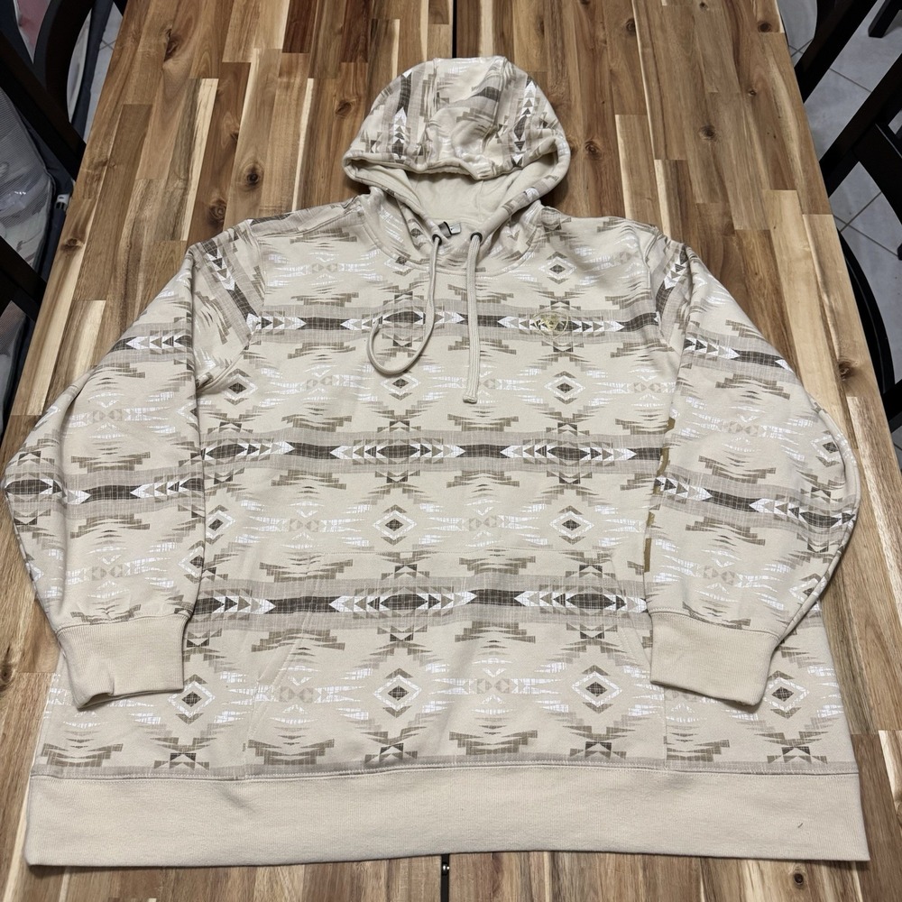 Ariat Beige Aztec Print Hoodie